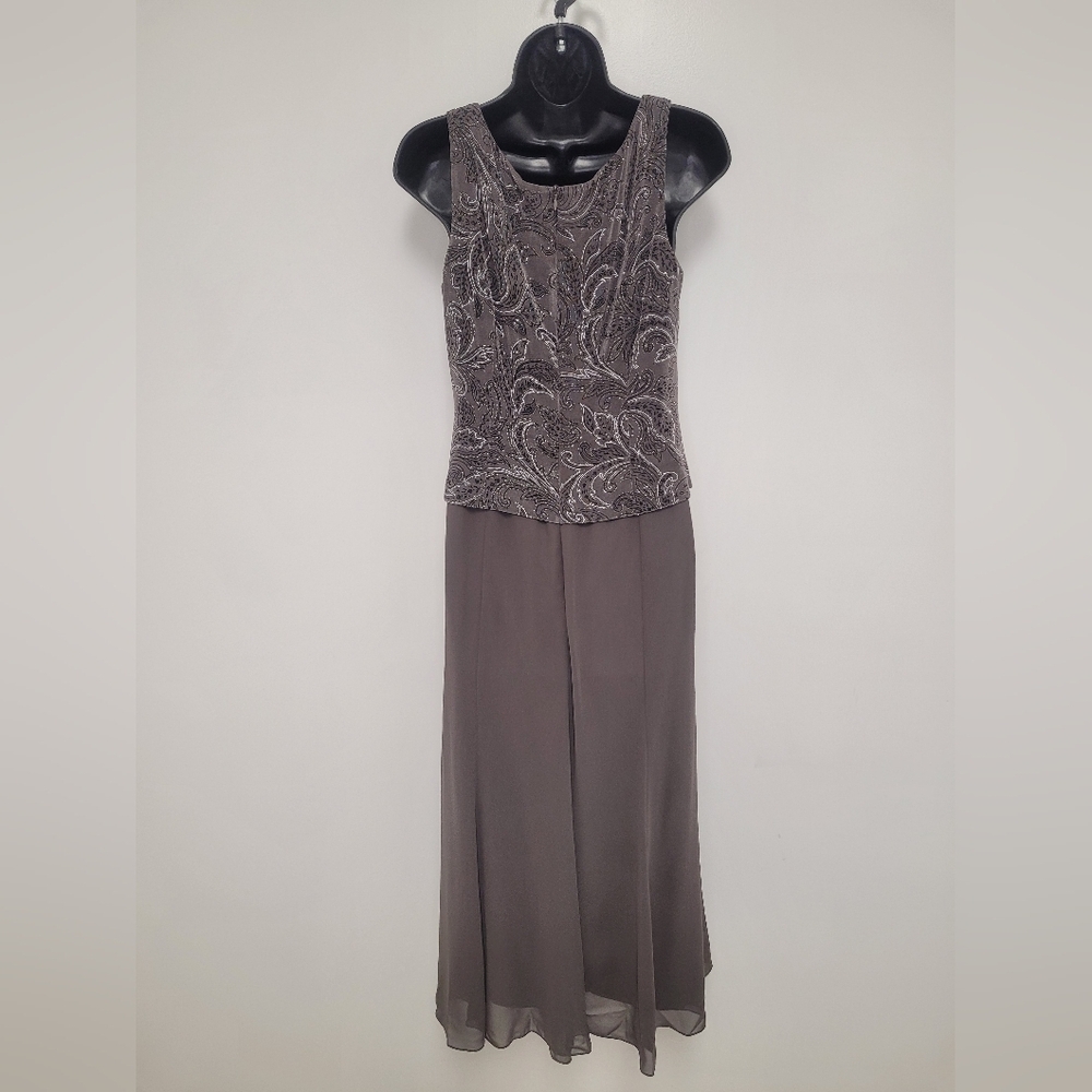 Alex Evenings Modest Glitter Mother of the Bride Groom Formal Dress sz 8 20978 - Picture 4 of 9